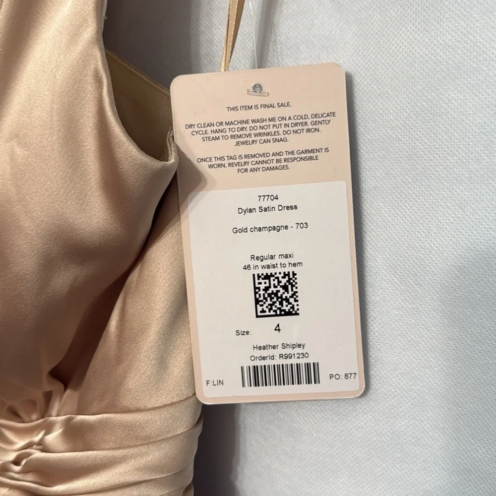 NWT Elegant Tan Maxi Dress - Picture 7 of 7